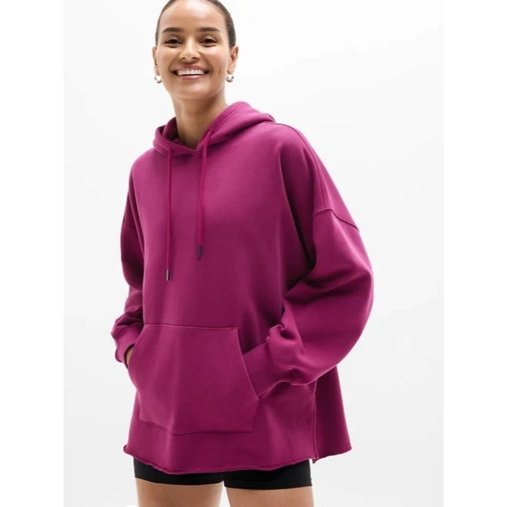Athleta Magenta Hoodie Sweatshirt